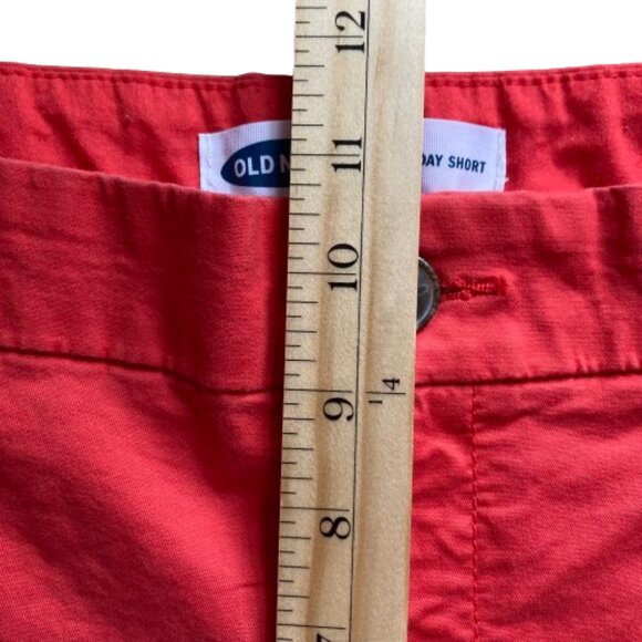 Old Navy Women's Everyday 4" Shorts Deep Orange Two Pockets, High Rise, sz 14 - Picture 6 of 7